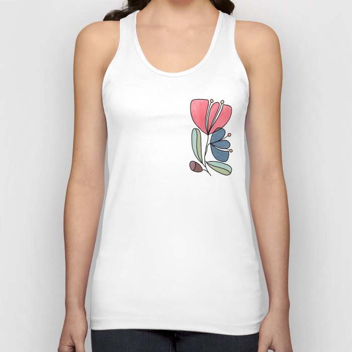 Retro Abstract Floral Print, Vol 1 of 5 Tank Top