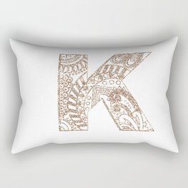 Floral Mandala Monogram K | Mandala Monogram k Rectangular Pillow