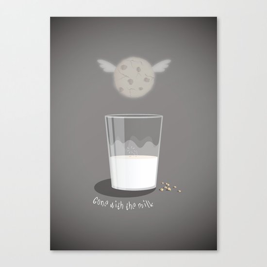 Gone with the milk Canvas Print
