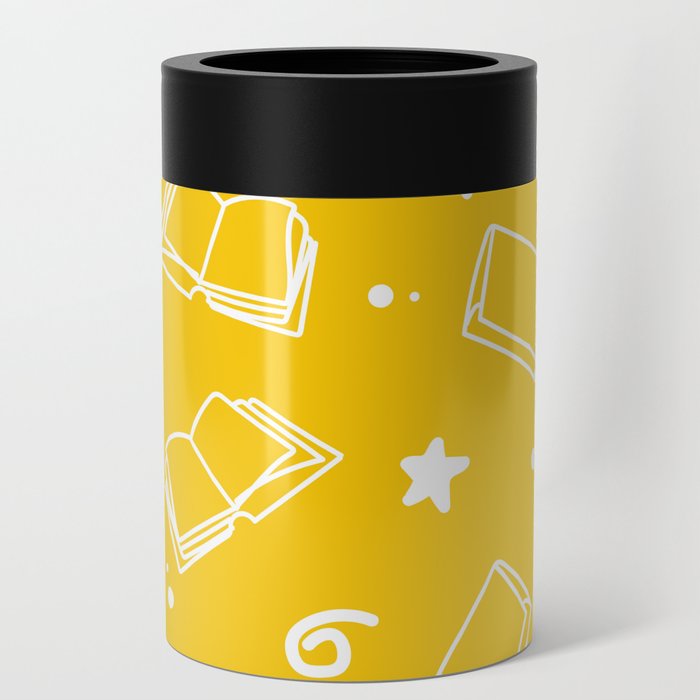 Hand Drawn Doodle Books Seamless Pattern Can Cooler