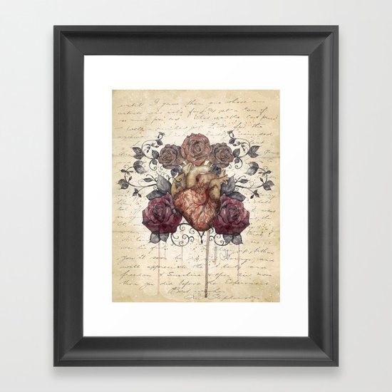 Flowers from my heart Framed Art Print