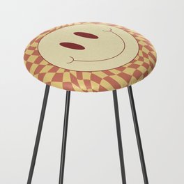 yellow and brown smiley Counter Stool