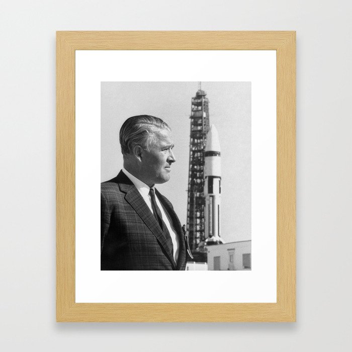 Wernher von Braun at Kennedy Space Center - 1968 Framed Art Print