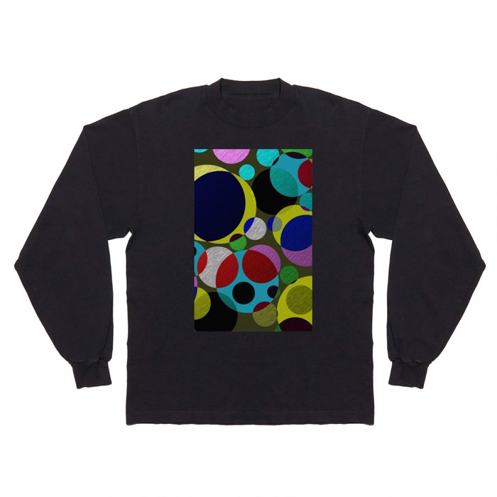 Bubbles - Fun, geometric, colourful design Long Sleeve T Shirt