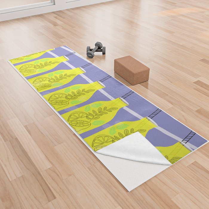 Lemon juice Yoga Towel