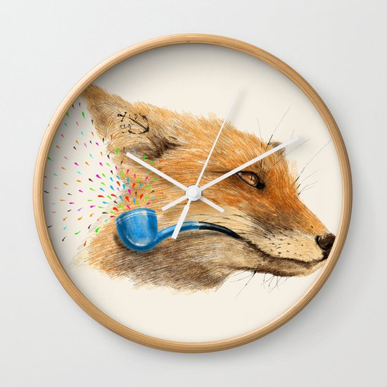 Fox V Wall Clock