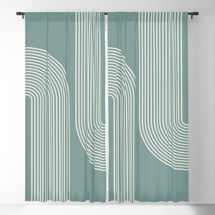 Balanced Arches - Matcha Green Blackout Curtain