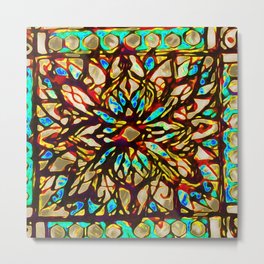 Thousand leaves and sticky notes Metal Print | Stencil, Geometric, Acrylic, Graphicdesign, Digital, Watercolor, Mandala 