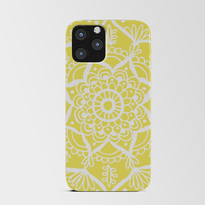 Mellow Yellow Flower Mandala iPhone Card Case
