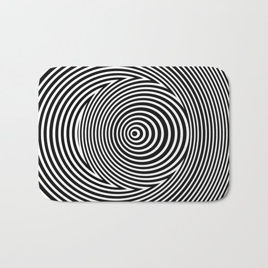 Black and White Dizzy Bath Mat