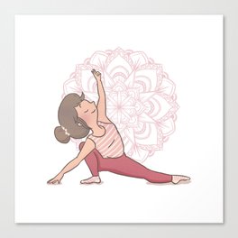 Yoga Girl - Side Lunge Canvas Print