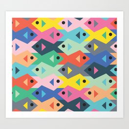 Fish tessellation Art Print