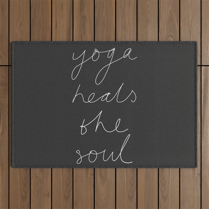 Yoga Heals the Soul Outdoor Rug