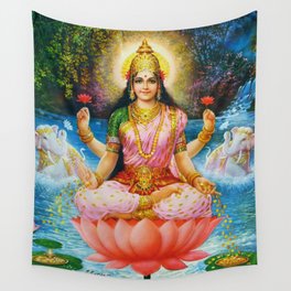 Goddess Lakshmi Hindu Wall Tapestry