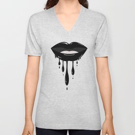 Glossy Lips V Neck T Shirt