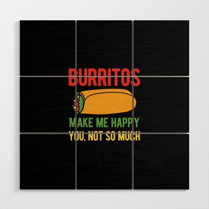 Burrito Funny Wood Wall Art