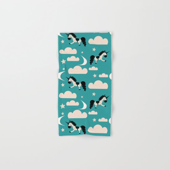 Unicorn Teal Hand & Bath Towel