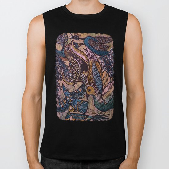 Birds (2) Biker Tank