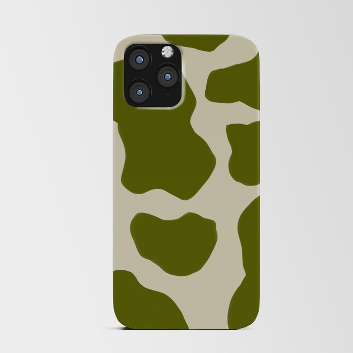 Green on Sage Cow Spots  iPhone Card Case