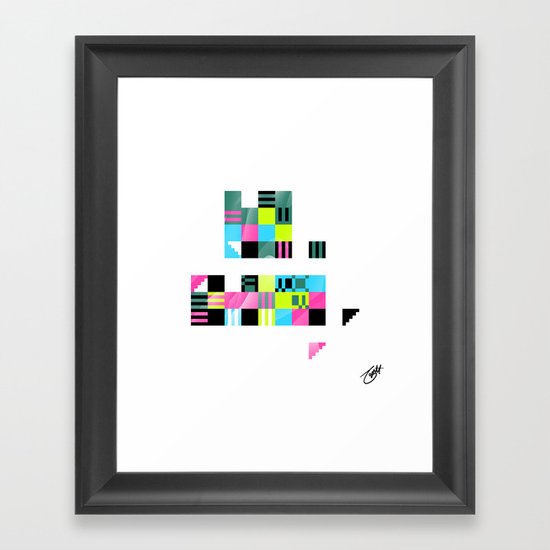 Something Other 5 On White Framed Art Print