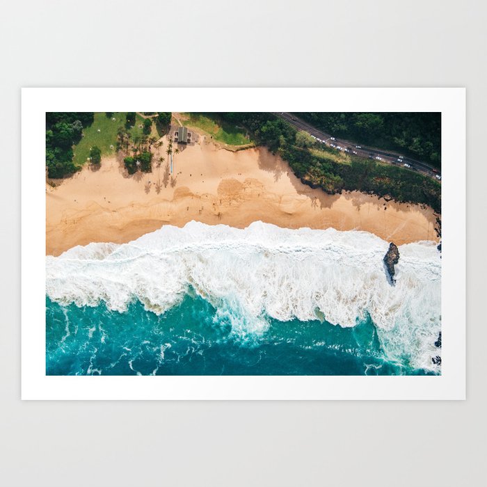 Waimea Bay Aerial Art Print