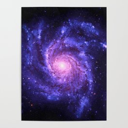 the Spiral space dust galaxy Poster