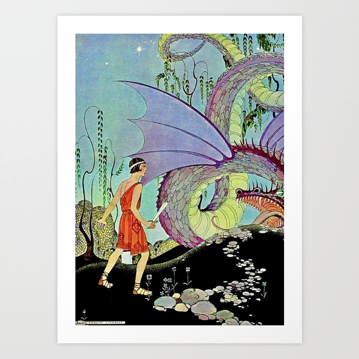 “Cadmus and the Dragon” by Virginia Frances Sterrett  Art Print