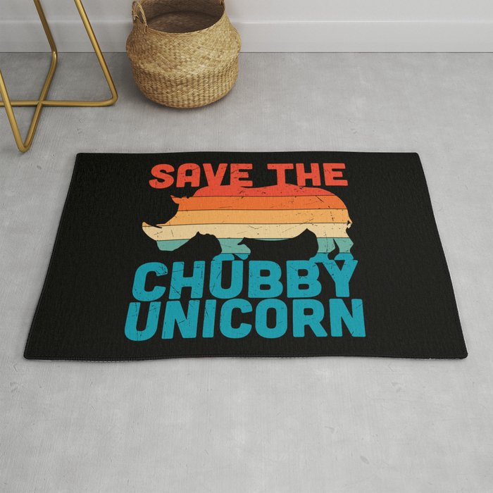 Save The Chubby Unicorn Rug