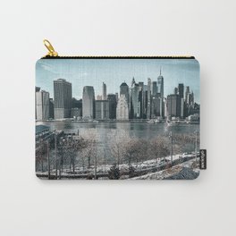 New York City Manhattan skyline during winter Carry-All Pouch