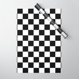 Checkered (Black & White Pattern) Wrapping Paper