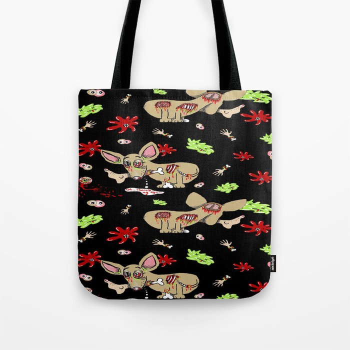 Zombie Chihuahua Tote Bag