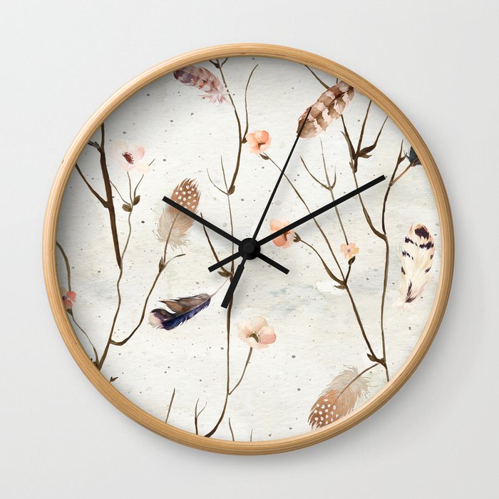 Feather Tree Wall Clock