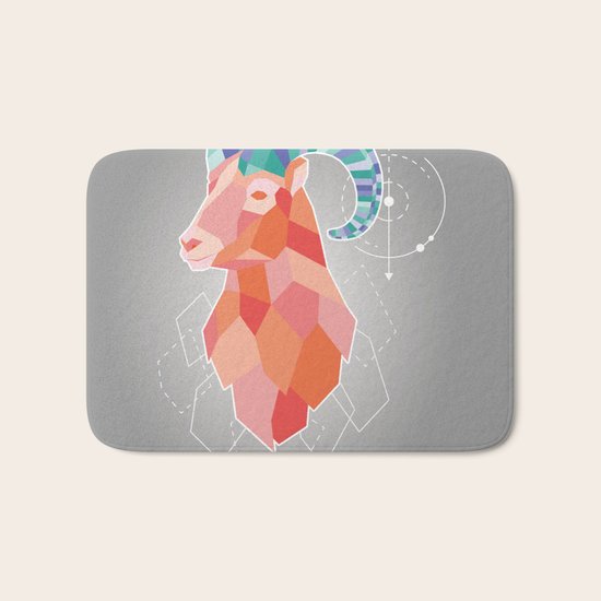 Crazy goat Bath Mat