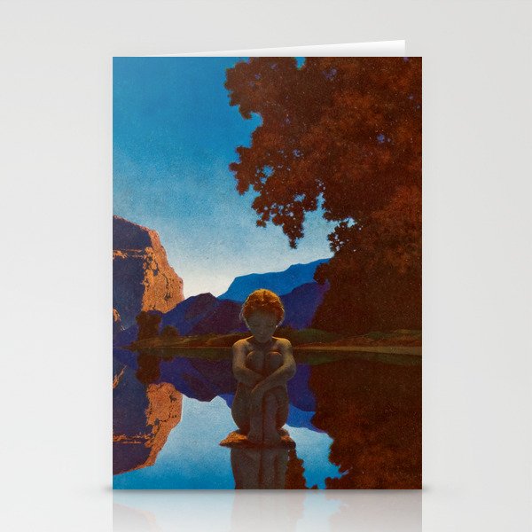 Evening by Maxfield Parrish Stationery Cards