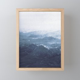 Indigo Storm - oil on canvas Framed Mini Art Print