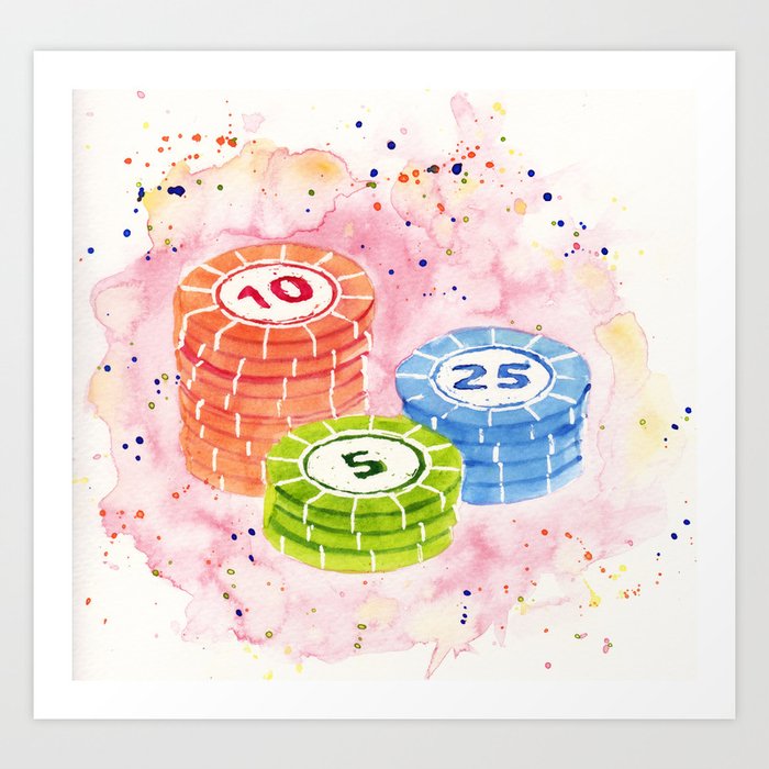 Candy Poker Art Print