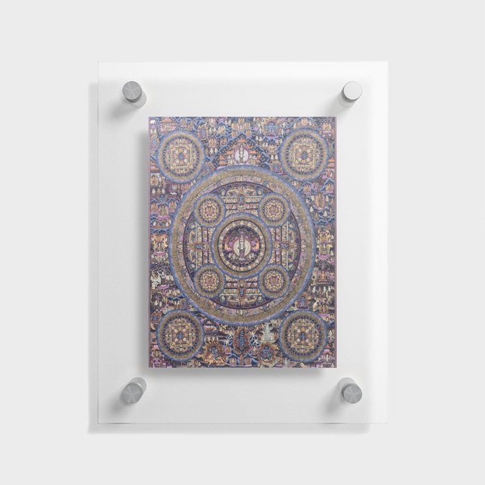 Buddhist Mandala of Five Circles Floating Acrylic Print