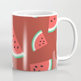 Watermelon Summer Pattern - red Coffee Mug