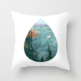 It Always Rains on the Puget Sound Throw Pillow