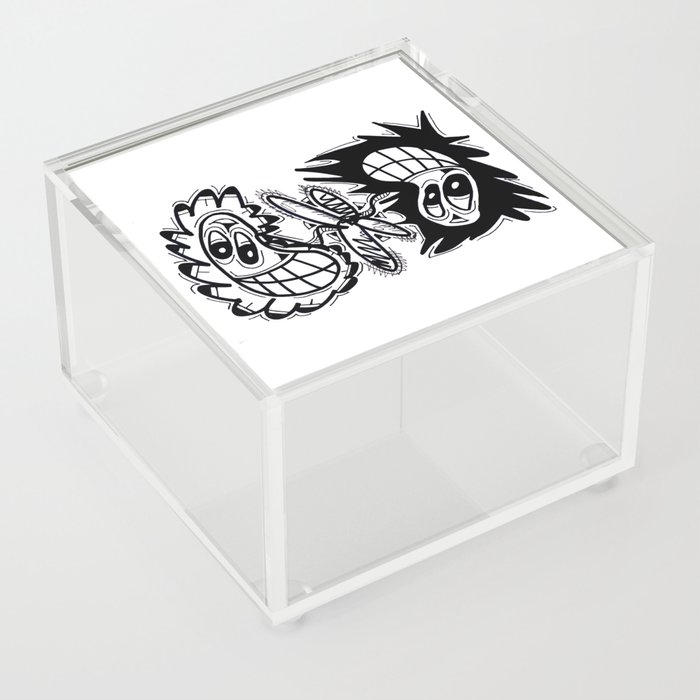 Opposing Flowers Acrylic Box