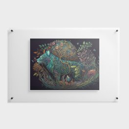 Whimsical wolf Floating Acrylic Print