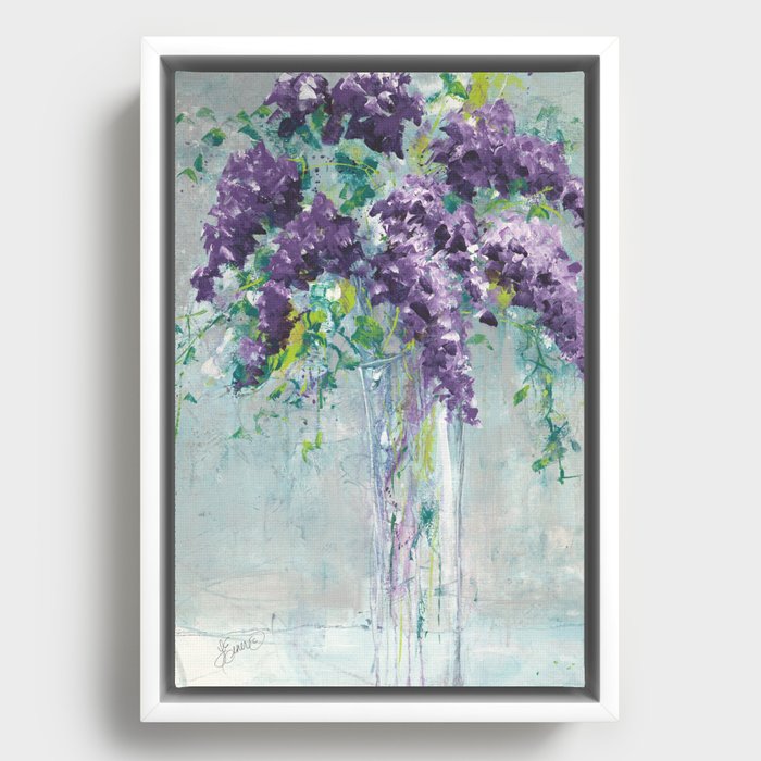 Lilac Bouquet Framed Canvas