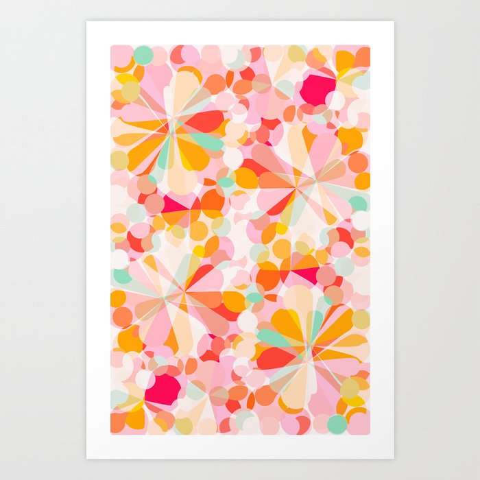 Spring Flowers Abstract Art Print