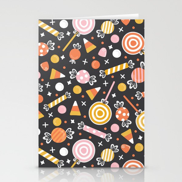 Cute Halloween Candy Stationery Cards