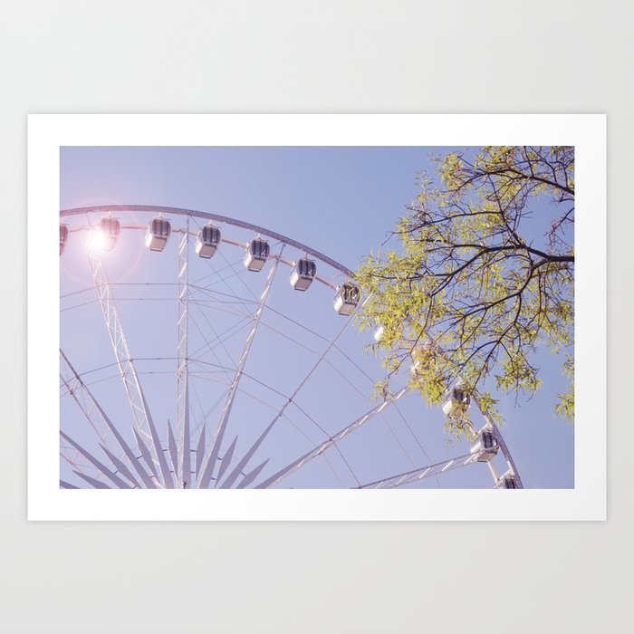 Atlanta USA Ferris Wheel | Travel Photography in America Art Print