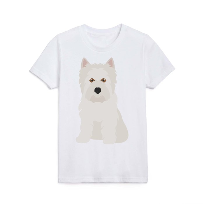 White West Highland Terrier Dog Kids T Shirt