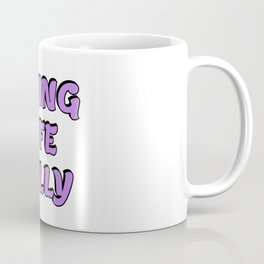 Living Life Fully purple Coffee Mug