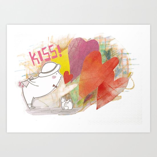 Who you gonna to KISS ? Art Print