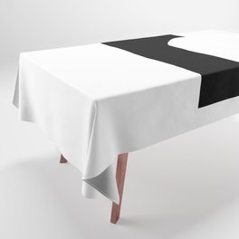 letter R (Black & White) Tablecloth