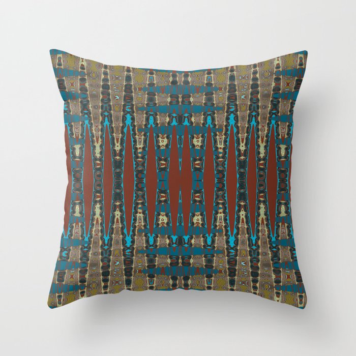 Southwestern Colors Mosaic Zigzag Throw Pillow